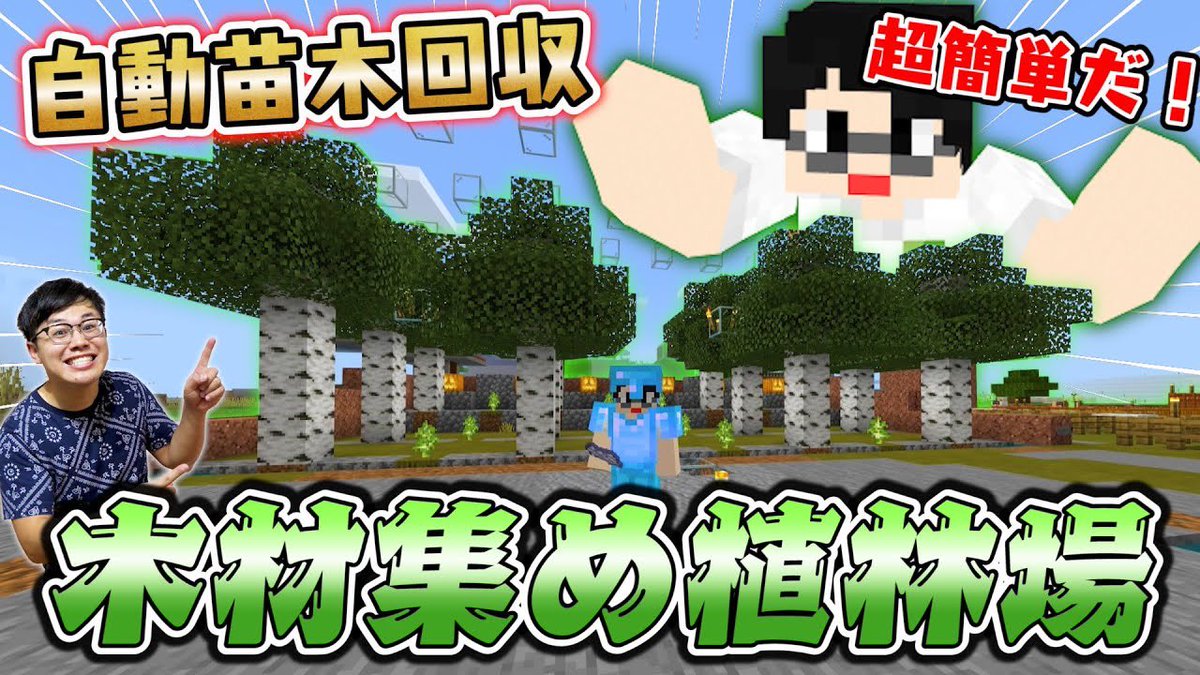 ゆうや ぼなーるちゃんねる 3月10日の個人ch マイクラ 木材問題解決 自動 で苗木回収もしてくれる簡単にできる水流ディスペンサー式植林場を作るぞ Part21 T Co Bnc8gvglez めちゃくちゃ便利な 植林場を作りました 木材問題解決や