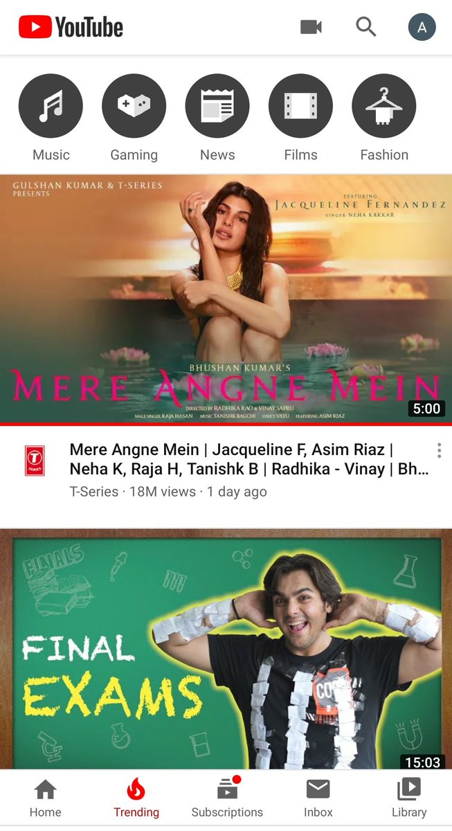 BeingRaja_786's tweet photo. Wow #MereAngneMein  trending on number ine in India.... 
Congratulations to all of u... 
We proud of u @imrealasim ... And @Asli_Jacqueline mam... 
#AsimDebuts https://t.co/nXwsCStdt9