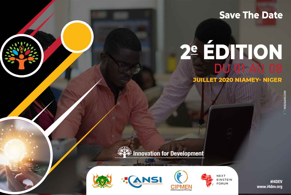 i4dev2020's tweet image. #I4Dev est le point d&apos;ancrage et de facilitation de partenariats et coopérations pour atteindre les #ODD. #SaveTheDate pour la 2e édition en Juillet 2020 à #Niamey.

@AnsiNiger @Cipmen @NextEinsteinFor @Sahelinnov 

#I4Dev2020
#NigerRising
#Digital4Dev