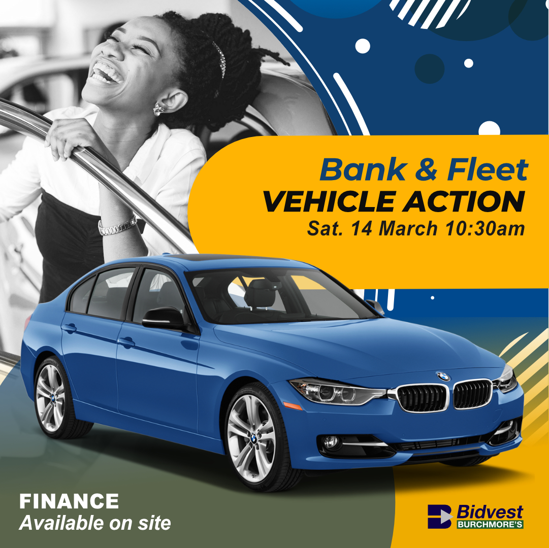 FINANCE AVAILABLE ON SITE! - CPT
Bank-repo and Fleet vehicle auction
Sat, 14 Mar, 10:30am
More info: burchmores.co.za/auction/938
WhatsApp helpline: 067 036 1611 (text only)

Finance available on site!
Finance available:
Tamara on 078 842 3235
or tamara@auctionfinance.co.za