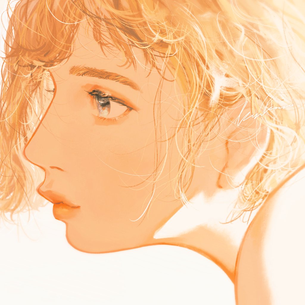 「#春の創作クラスタフォロー祭
髪と唇と瞳 」|急行２号🗻画集発売中のイラスト