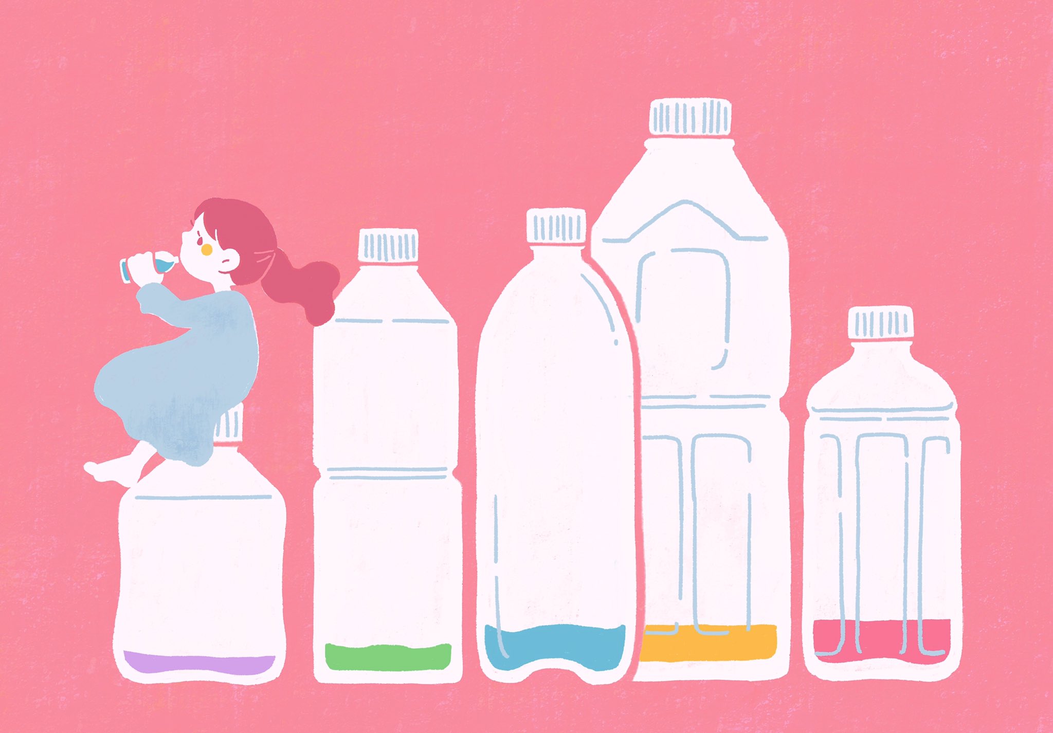 いしいえま あともう1飲みの量を残しがちで 溜まりがち イラスト 飲み残し ピンクのイラスト 女の子のイラスト これを見た人はピンク色の画像を貼れ ペットボトル T Co Uvt8qxuhfq Twitter