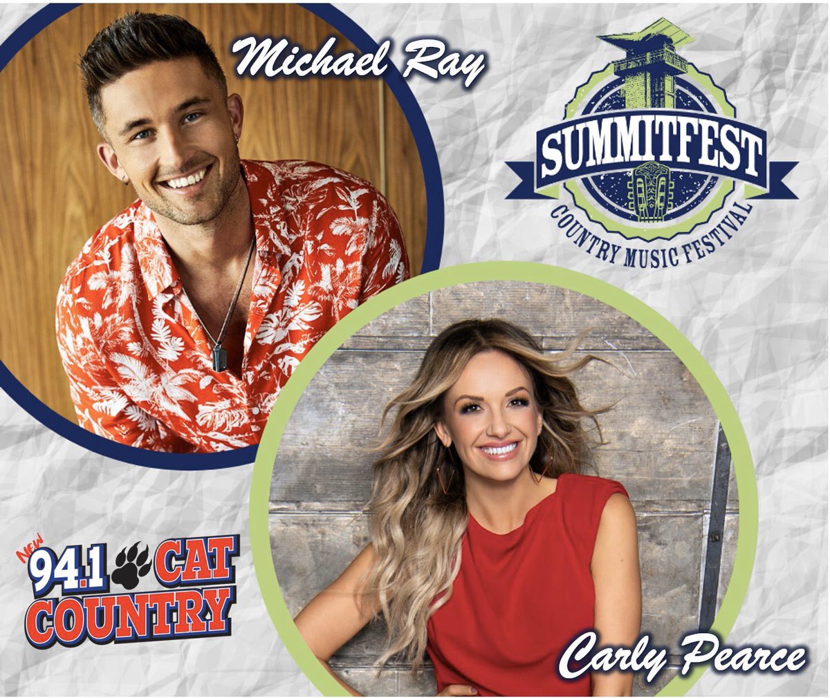 Join us for #Summitfest Saturday June 13th in <a href="/BlueAshOhio/">City of Blue Ash</a> for a FREE show with <a href="/Michaelraymusic/">Michael Ray</a> &amp; <a href="/carlypearce/">Carly Pearce</a>!