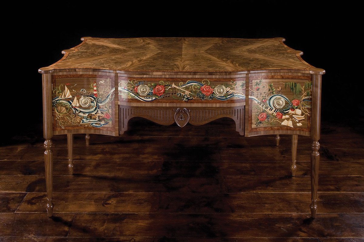 Wheathills's tweet photo. Elegant, stylish and personal to it's owner.  

Take a look at the reflection centre piece we created for our client, the inlaid #marquetry tells the story of worldwide travel.

https://t.co/GgmTA26Kw2

#marquetry #sublimeenglishfurniture #extraordinaryfutniture https://t.co/SIJWTEY0eV