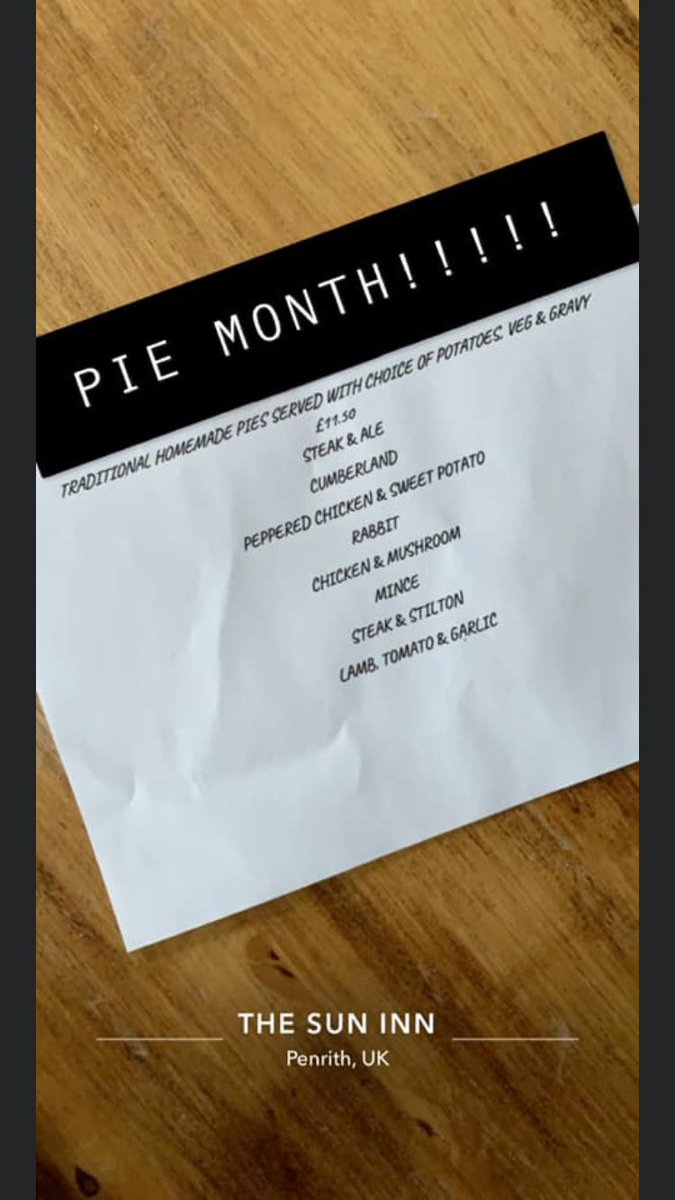 _thesuninn's tweet photo. Pie Month is going great!

Come in and try some of this weeks flavours! https://t.co/yabsulh0We