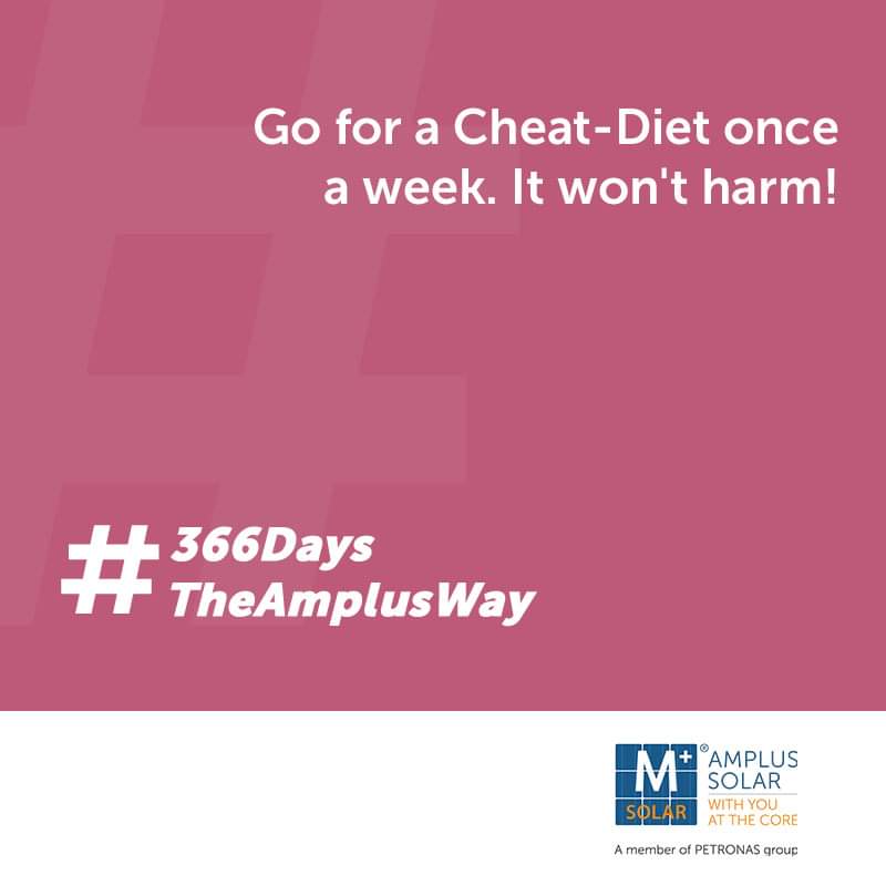 amplussolar's tweet photo. Cheating within a #diet plan involves giving yourself calculated, planned permission to temporarily break strict diet rules. Which is not bad at all!
So take smaller bites and give yourself some pampering.

#366DaysTheAmplusWay  #CheatDiet #Tip70 #TipNo70 #AmplusSolar https://t.co/4QvMumRVOI