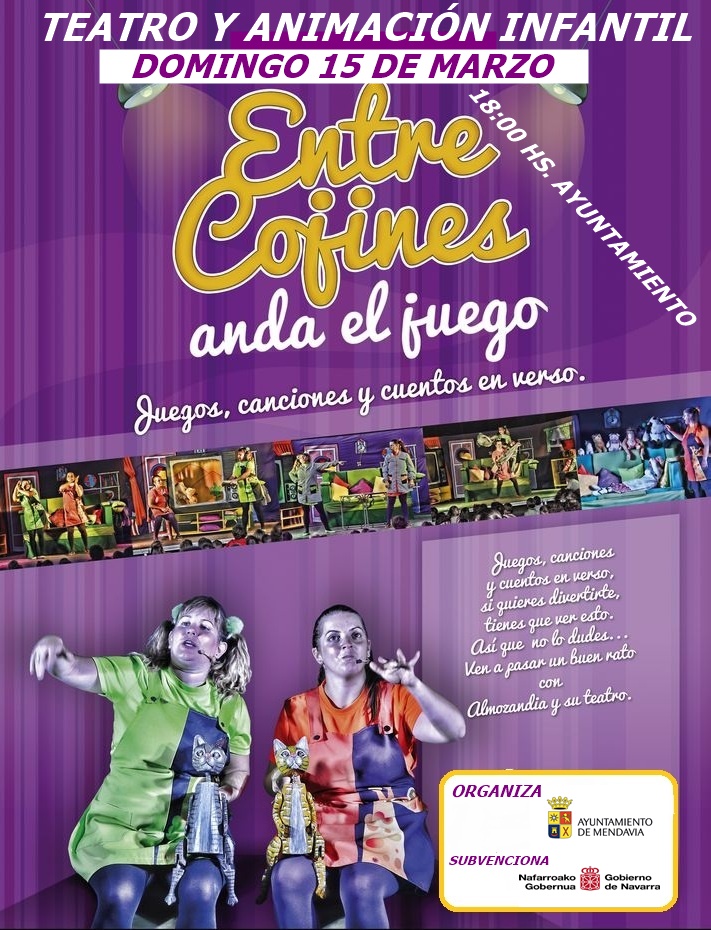 Este domingo en Mendavia, Teatro familiar, apto para todos los públicos. ¡No te lo pierdas!