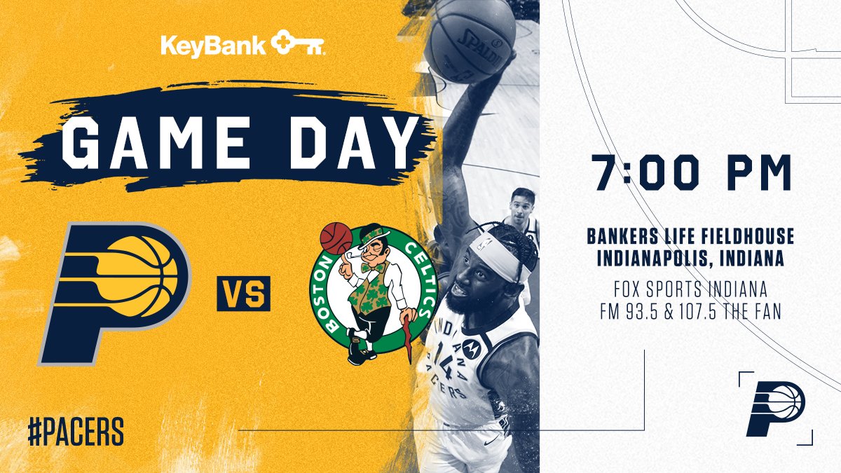 Pacers's tweet photo. Back home and fighting for playoff position 💪

🆚: @celtics
📍: @TheFieldhouse
🎟: https://t.co/azxlSU3FfA
🕖: 7:00 p.m. ET
📺: @FSIndiana 
📻: @1075thefan
📱: https://t.co/vKGotPusnP https://t.co/2pMCyTb16u