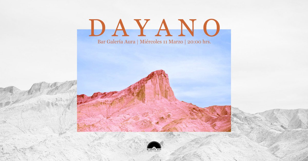 AGENDA: #Dayano este miércoles 11 de marzo en Bar Galería Aura, Concepción! 20hrs.