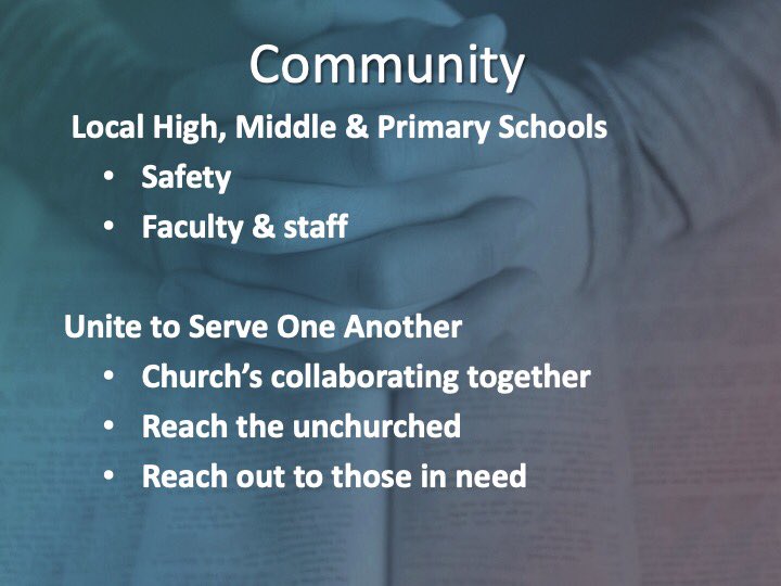 MtAiryBaptist's tweet photo. •Day 10 | Community •

Join us in praying through these prompts today as we continue our #18DaysOfPrayer at @mtairybaptist these next few weeks! We will be meeting every weekday morning at 6:30 in the sanctuary and would love to see you there during our eighteen days of prayer! https://t.co/BYnYuBYZMI