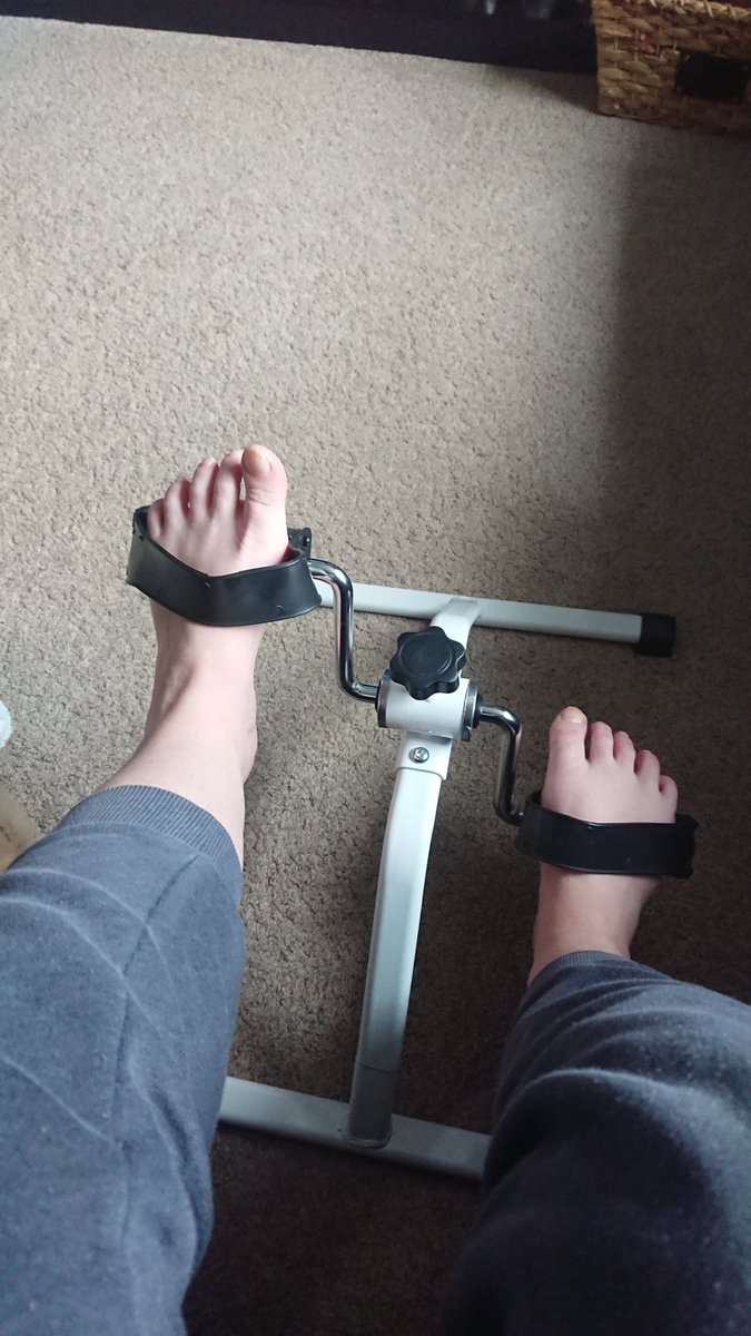 KP1680's tweet photo. Bought this so I could just sit and try and strengthen my left leg ☺ #strokeupdate https://t.co/bpHnlaWeyJ