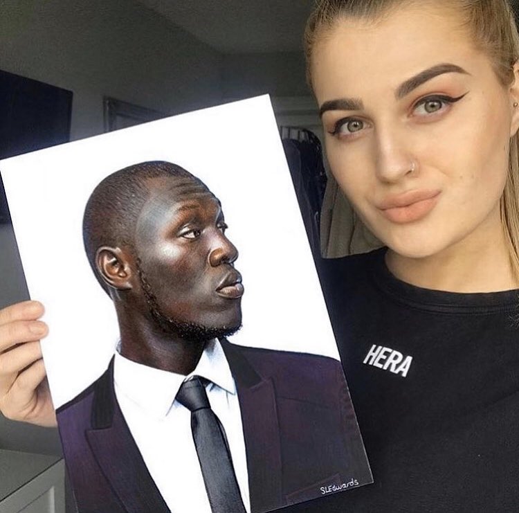 Throwback to a drawing I did of Stormzy ✍🏻 please share 🙌🏻 #stormzy