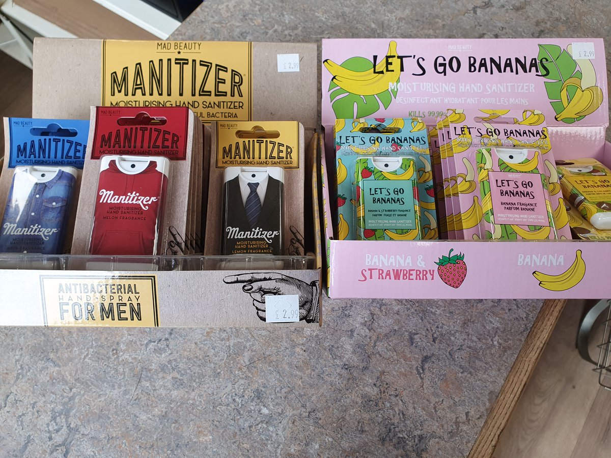 Stay clean, moisturised and smell great with our range of hand sanitisers <a href="/Mad_Beauty/">Mad Beauty</a> #handgel #sanitiser