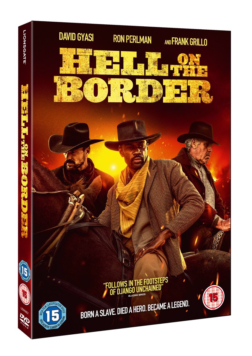 RT &amp; Follow us to #win a DVD copy of action-packed true-life Western #HellOnTheBorder starring <a href="/TheDavidGyasi/">David Gyasi</a> #RonPerlman (<a href="/perlmutations/">Ron Perlman</a>) and #FrankGrillo - Available on Digital Download now and DVD 16 March: amzn.to/36ZdW3T <a href="/LionsgateUK/">Lionsgate UK</a>