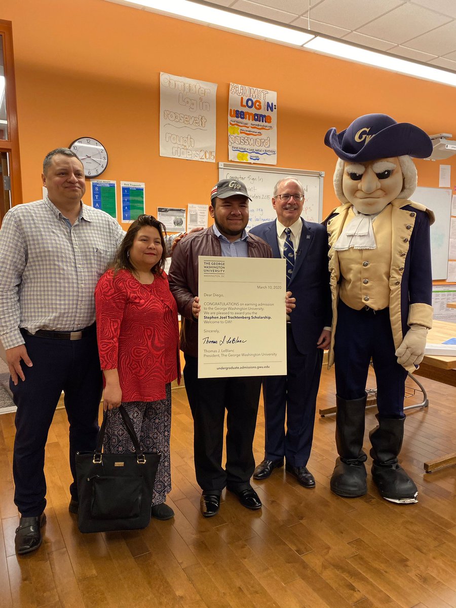 GPSTAYDC's tweet photo. Congratulations Diego!!! Our very own #RSTAY #Scholar was just awarded the Trachtenberg Scholarship to attend The George Washington University!!! We are so proud of you! #GW @DCCollegeCareer @JerryJellig1 @DCPSChancellor #TrachtenbergScholarship #STAYREADY #ALLHANDSONDECK https://t.co/SqKhPvMf8D