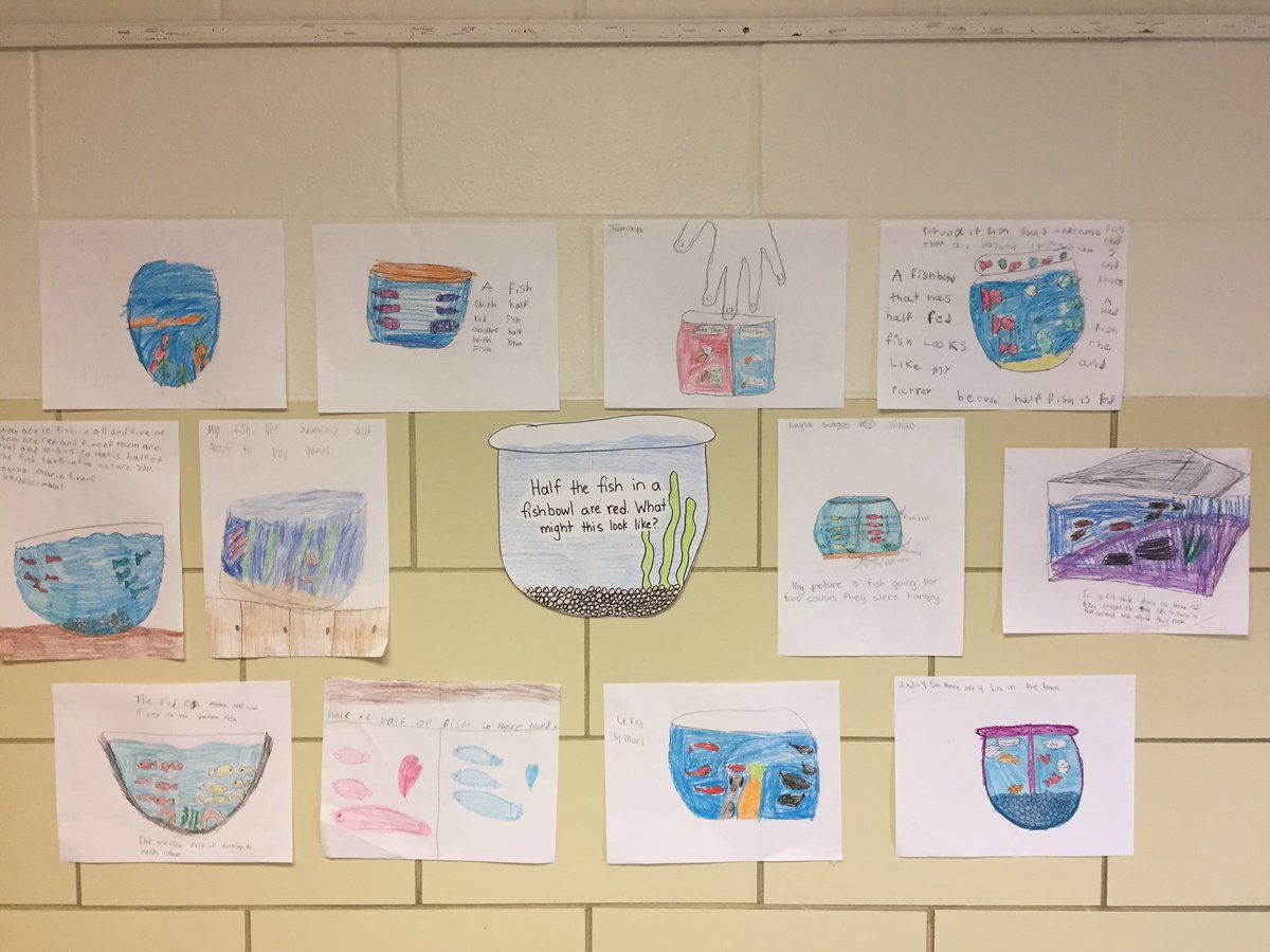 Price_3rdGrade's tweet image. Open-Ended Math Task!

“Half the fish in a fishbowl are red. What might this look like?” 

#MathWorkshop #DedicatedDavisDragons #Creativity #OpenEndedTask