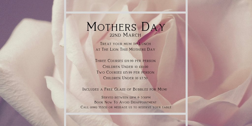 Give your mum the perfect treat this Mother’s Day! Head over to our Facebook page for your chance to win a Mother’s Day Lunch for you and your mum!