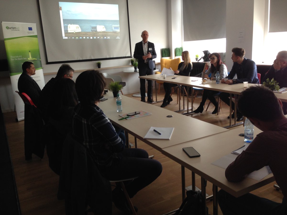 Tourism4BSea's tweet photo. 1st workshop #Tourism4BlackSea - Data Analysis for #SustainableTourism Development Strategies has been organised as a part of the International Conference in the Black Sea region on #BlueDevelopment to inspire the #transformation of tourism at the coastal area in #Romania. https://t.co/UV1Nsa8wkC