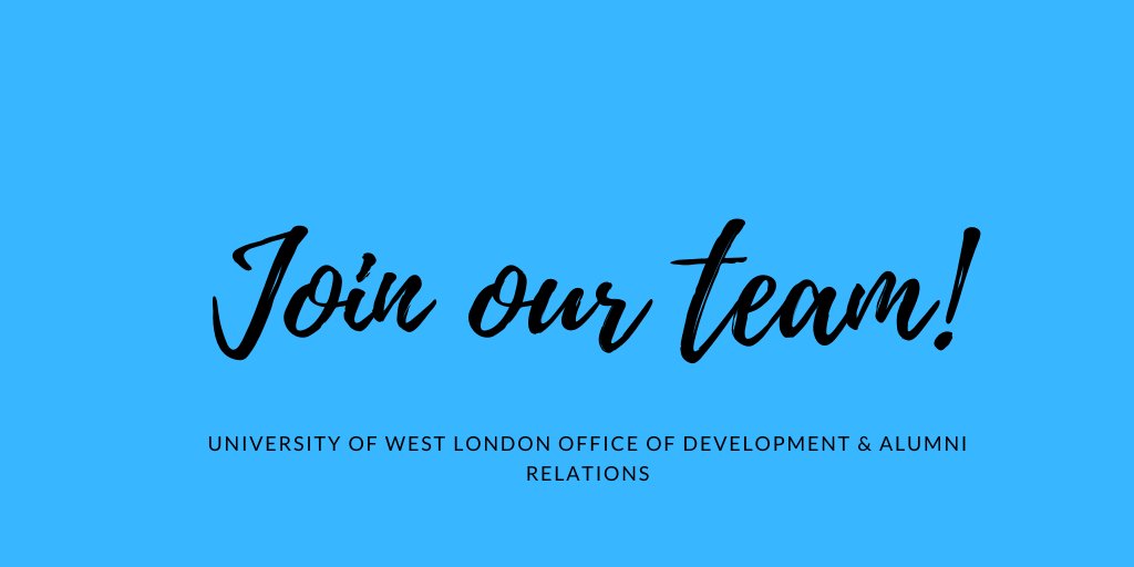 DevelopmentUwl's tweet image. Only 5 days left to apply for our Development Manager position! Your chance to join us @UniWestLondon @UWLAlumni jobs.uwl.ac.uk/Vacancy.aspx?r…