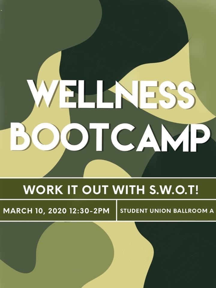 SsuSwot's tweet photo. Dare to be great, well push yourself to the limit with S.W.O.T Wellness Bootcamp , thats right no pain no gain🏋🏽‍♀️🏋🏼‍♂️🏋🏼✨
Join us in the student U March 10 @ 12:30-2pm 👈🏾THERE HAS BEEN A TIME CHANGE!!

. #ssu #ssu20 #ssu21 #ssu22 #ssu23 https://t.co/uxk2PLxtkW