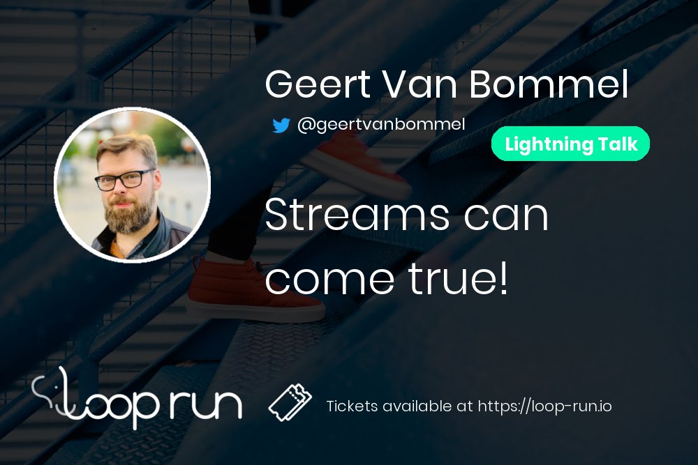 loop_run's tweet image. Do you know how&apos;s working with streams and concurrent architectures on top of PHP on production?

You&apos;ll know all pains and gains thanks to @geertvanbommel !

Welcome!

Buy your ticket at loop-run.io