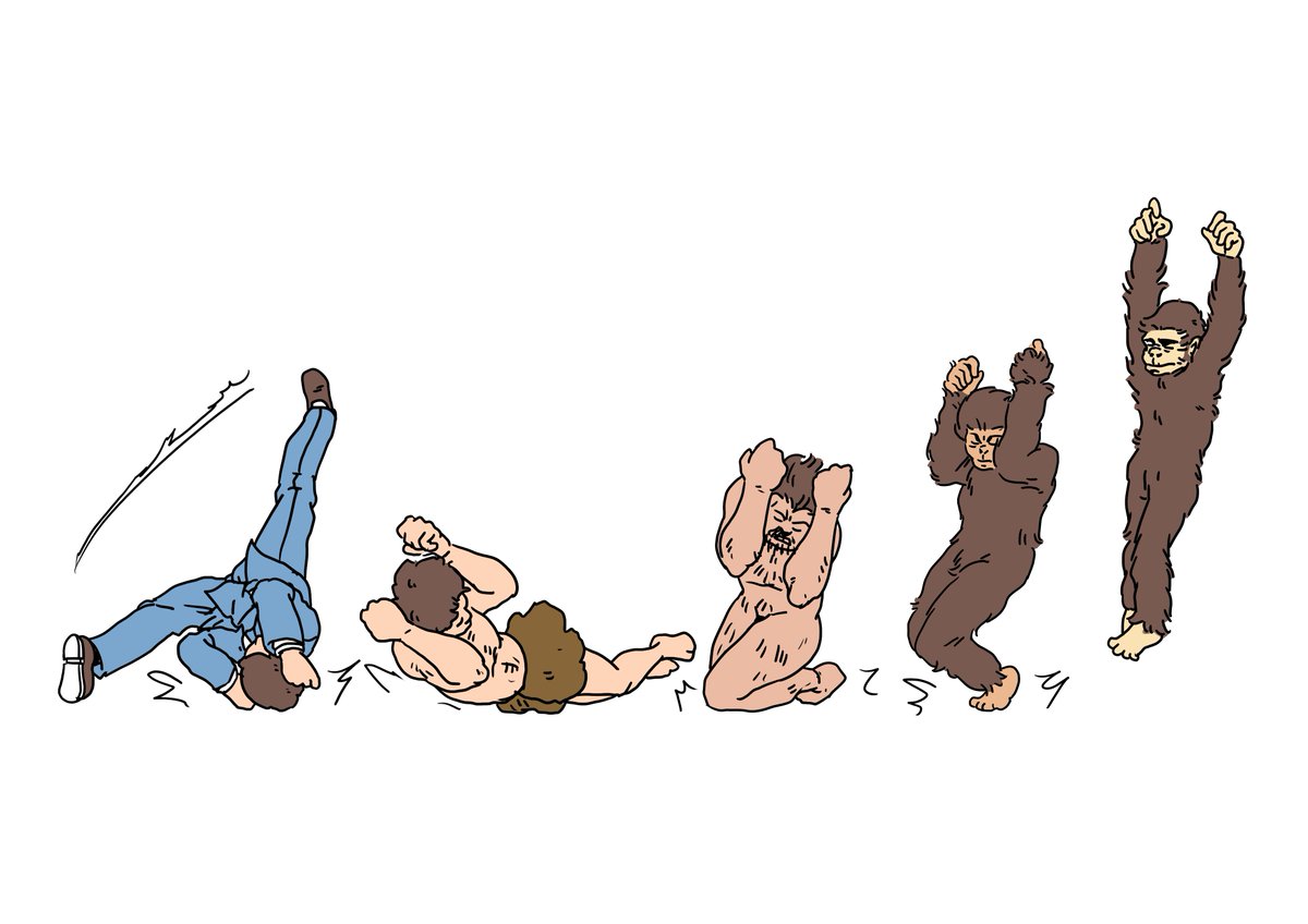 5点着地進化論 茶んたのイラスト 5点着地進化論 茶んたのイラスト