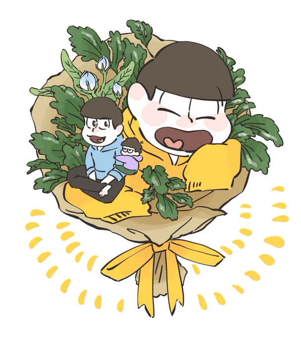 机の上の花 