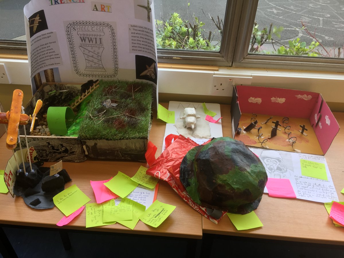 ChaseHumanities's tweet photo. Thank you to Year 8 for their amazing display of Trench Art in History yesterday. Everyone had clearly worked very hard and the results were fantastic. https://t.co/6sKtp9jzVc