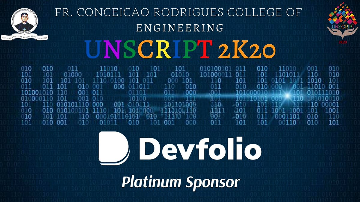 CodeLabsCRCE's tweet photo. We are pleased to introduce you to our sponsor
@devfolioco
They are at the forefront of the hacker movement helping organizers host awesome community hackathons and enabling a thriving developer ecosystem around excellent products
Check them out👉https://t.co/EaobM2l9ws
#unscript https://t.co/SVa1ENUyTj