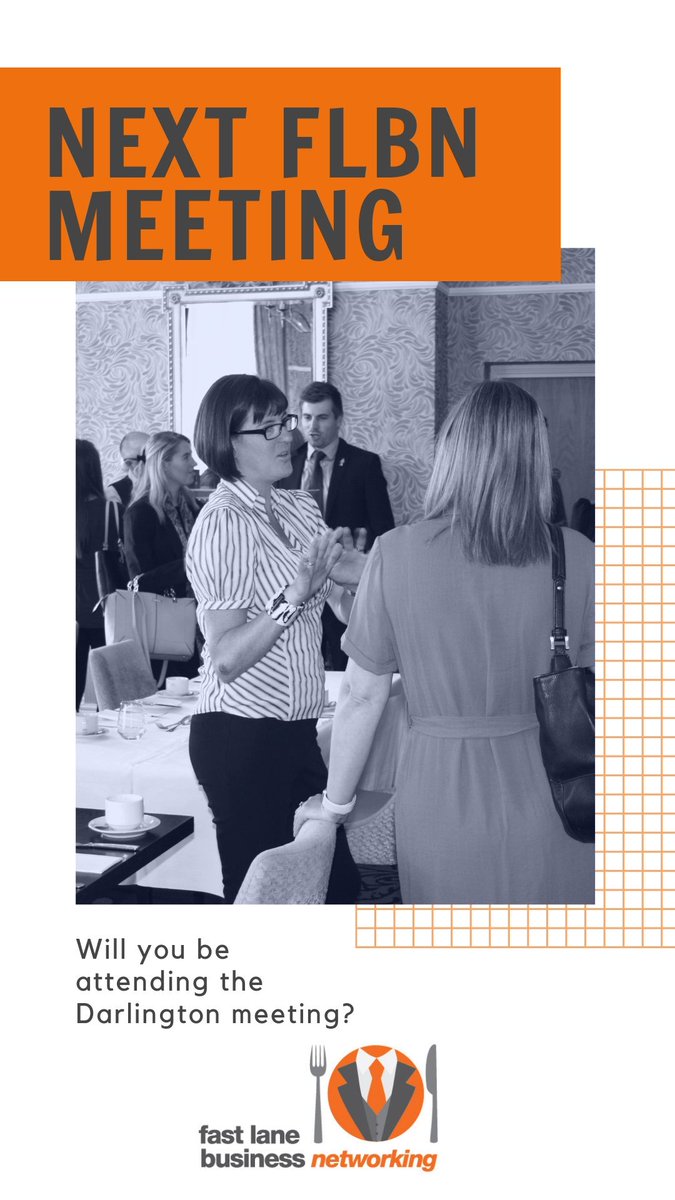 FastLaneBusNet's tweet image. With only 1 week to go until we're connecting you to new contacts in Darlington, have you booked a place?

Book at bit.ly/FLBNMarchDarli… &amp;amp; we'll introduce you to businesses over a productive working lunch.

Fast Lane Business Networking - Great Food &amp;amp; Great Conversations