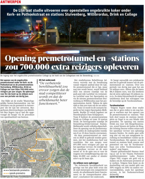Wat elke Antwerpenaar al lang weet blijkt nu ook uit studie die ik opvroeg: er zit goud onder de grond in *A*
☑️Opening premetrokoker+stations = + 700.000 reizigers!
☑️Elke € brengt 1,63€ op=>"Rendabel voor Vl"

=>#VlaReg heeft goud in handen voor felbegeerde modal shift. Doen!