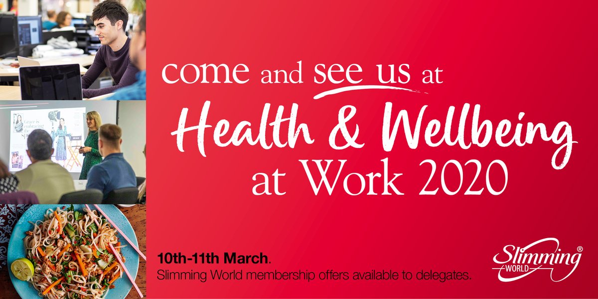 SlimmingWorld's tweet image. Attending @HWatWork 2020? You’ll find us at stand 111 @thenec in #Birmingham, where we’ll be talking about all things #SlimmingWorld – including our membership offers for delegates and their employees. #HWatWork2020