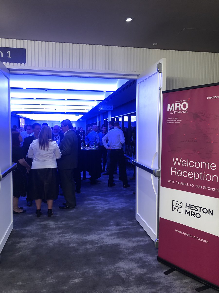av_week's tweet image. Kicking off #MROAA with the Welcome Reception sponsored by Heston MRO! @AvWeekEvents