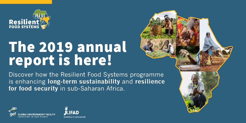 The <a href="/ResFoodSystems/">Resilient Food Systems</a> programme is working in 12 African countries to:

🌱 Restore degraded land
🌽 Increase agricultural productivity
👩‍🌾 Improve farmer incomes

Learn more in the new #RFS2019 Annual Report: resilientfoodsystems.co/annualreport

<a href="/theGEF/">Global Environment Facility (GEF)</a> <a href="/IFAD/">International Fund for Agricultural Development</a> #Partnerships4Planet