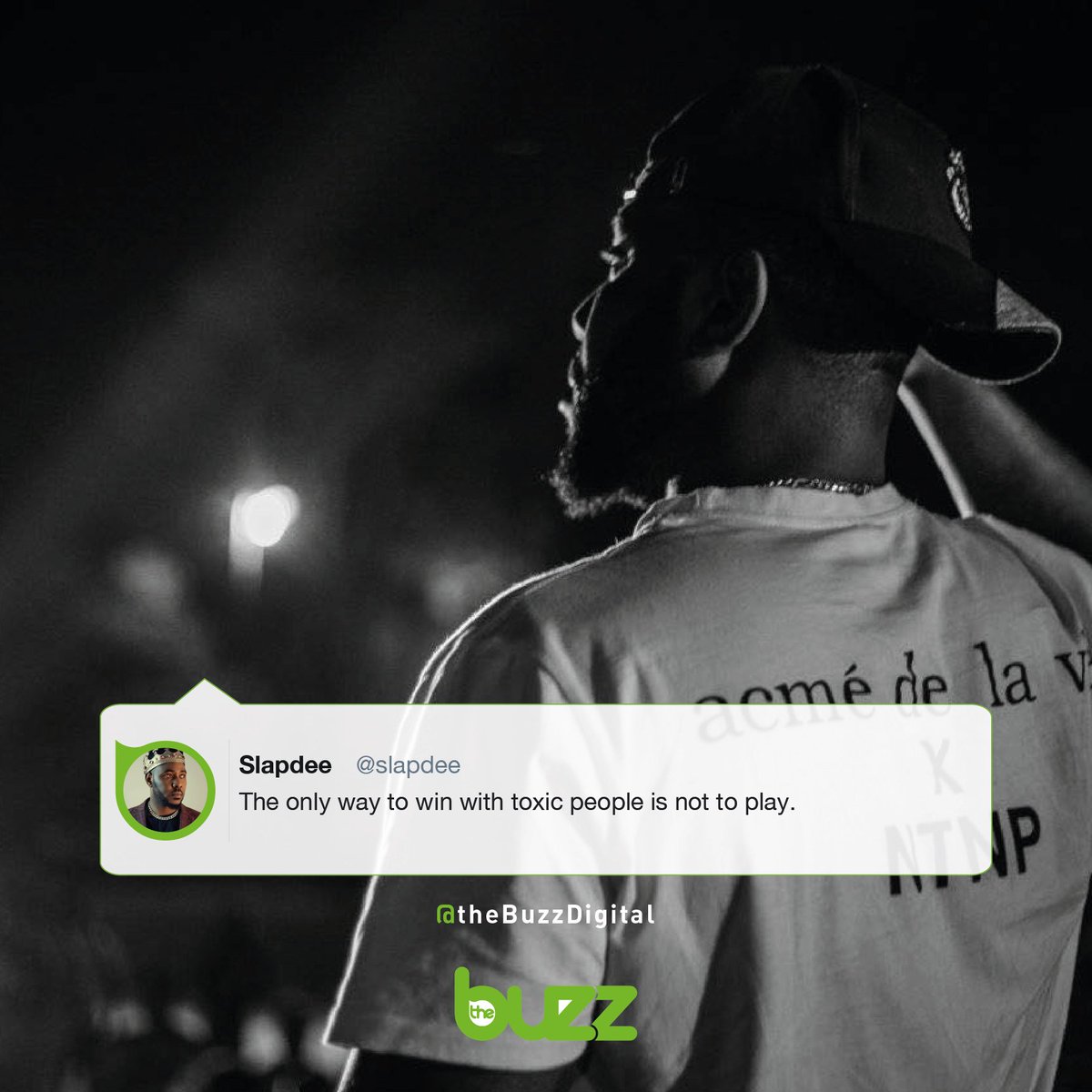 Positive vibes only... King <a href="/slapdee/">Slapdee</a> has spoken.
~
#BeThaBuzz