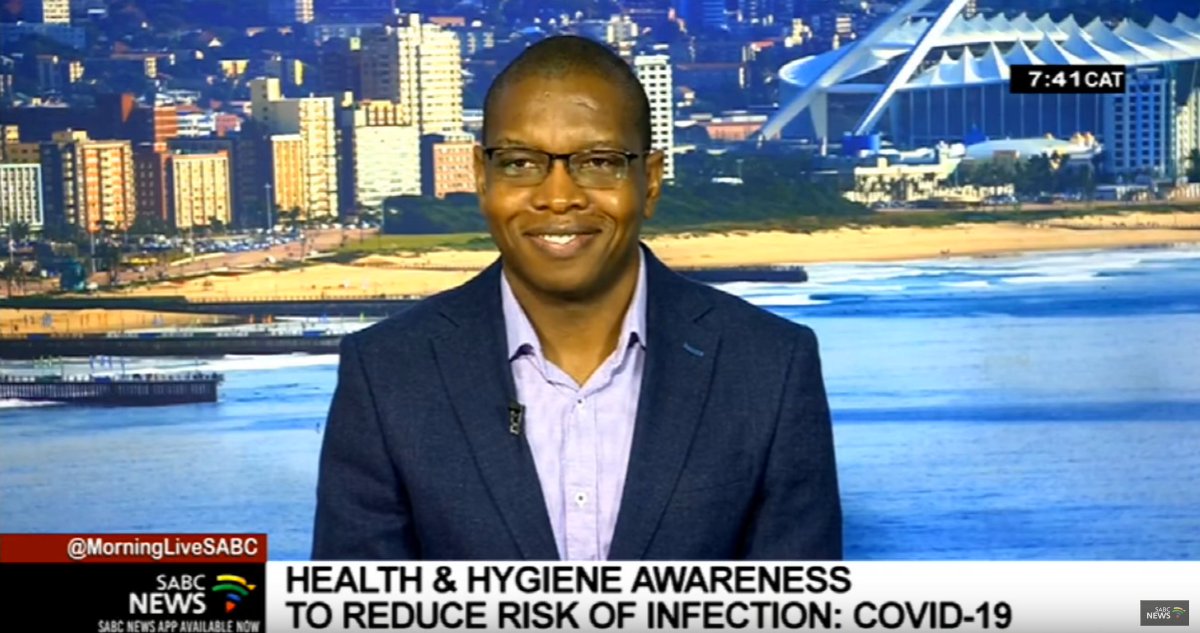 UKZN Professor Mosa Moshabela shared insight on the COVID-19 Virus in an interview with SABC Morning Live today, 10 March 2020.

youtu.be/okODxI_nZ_A

#UKZNcovid19 #Coronavirussouthafrica #covid19SA #covid19SouthAfrica