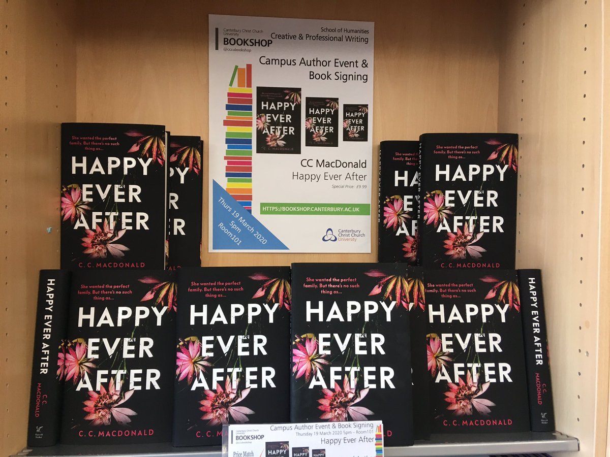 cccubookshop's tweet image. We’re looking forward to the next @writing_at_CCCU author event @CanterburyCCUni when we meet up with @ccmacdwriter to talk #HappyEverAfter his cracking debut thriller from @HarvillSecker All welcome - there will be wine! @CCCUStudents @CCCU_BookClub @readablezine @CCCU_Culture