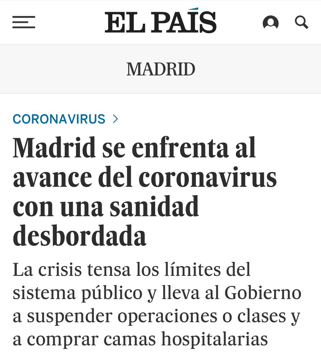 JesusAFdez's tweet photo. Dos noticias que se entienden mejor juntas. #coronavirusMadrid https://t.co/0Tvr81AMeJ