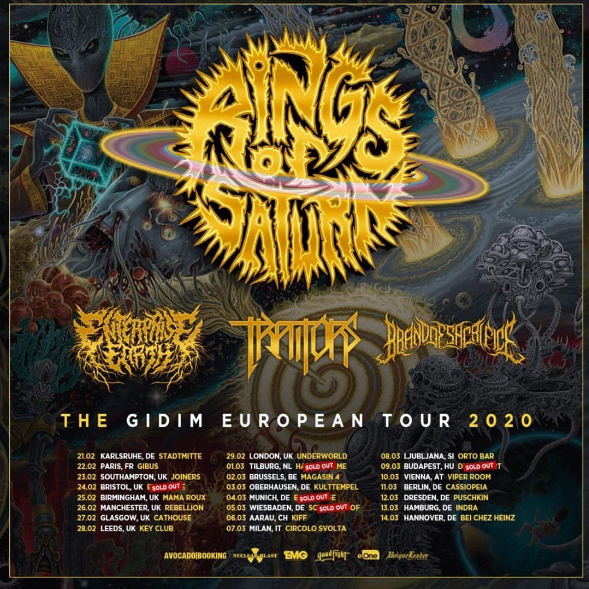 Rings Of Saturn Another Sold Out Show Last Night Thank You Budapest Get Your Tickets For The Rest Of The Gidim European Tour While They Are Still