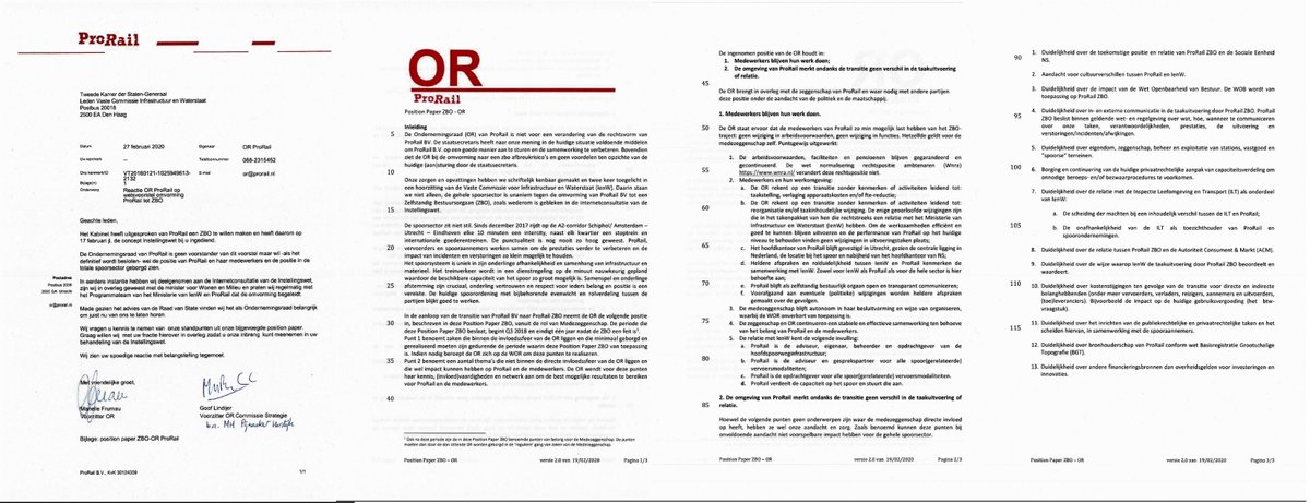 De OR van ProRail vraagt de commissie <a href="/IenWTweedeKamer/">IenW Tweede Kamer</a> om gehoord te worden bij de #omvorming van <a href="/Prorail/">ProRail</a> in een #zbo. Alles kan nu ook in #BV setting. #Sturing en #verantwoording worden niet beter. Wel structurele extra #kosten en ingreep in de balans tussen alle #spoorpartijen