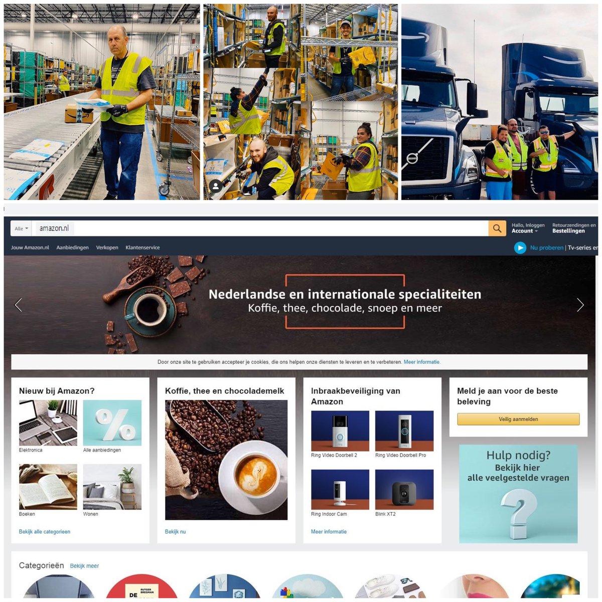 BovanderPutten's tweet photo. Bekijk hier onze launch aanbiedingen!🎉🛒📦Vanaf vandaag zijn we #open met 100 miljoen producten!! Amazon #Prime kost in #Nederland 🇳🇱maar €2,99/maand! #Amazon #AmazonGo #AmazonGoGrocery #ZiN #AmazonNederland #webwinkel #retail https://t.co/zJSSLyKyq5 https://t.co/GqqGmqVtZY
