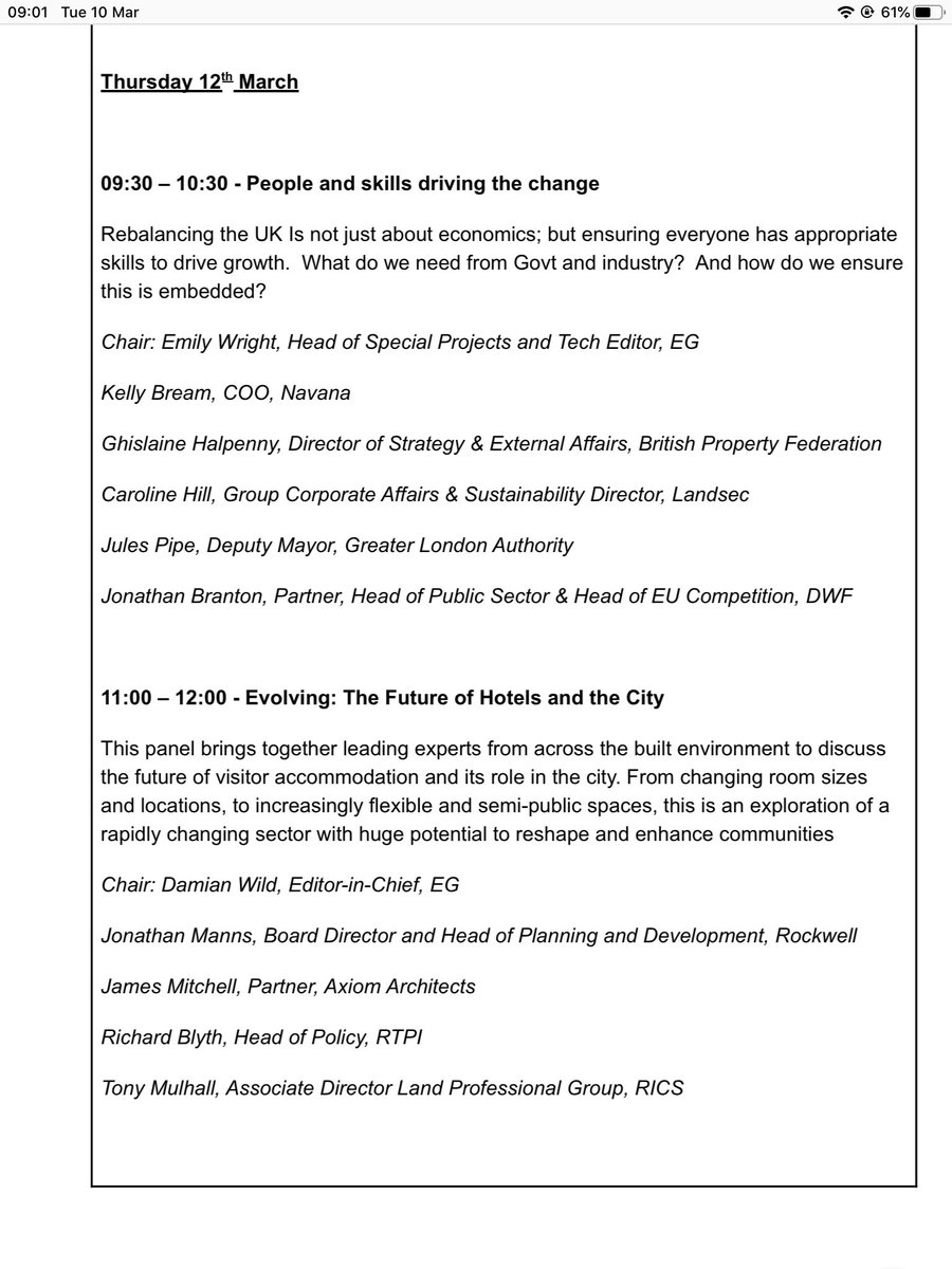 DamianWild's tweet photo. And here’s our full #MIPIM #EGatMIPIM programme for the week: 3 days, 8 sessions & >30 speakers. Tune in on @estatesgazette’s @Twitter & @LinkedInUK pages or via #RadiusDX https://t.co/Pf2JJ1wpOs
