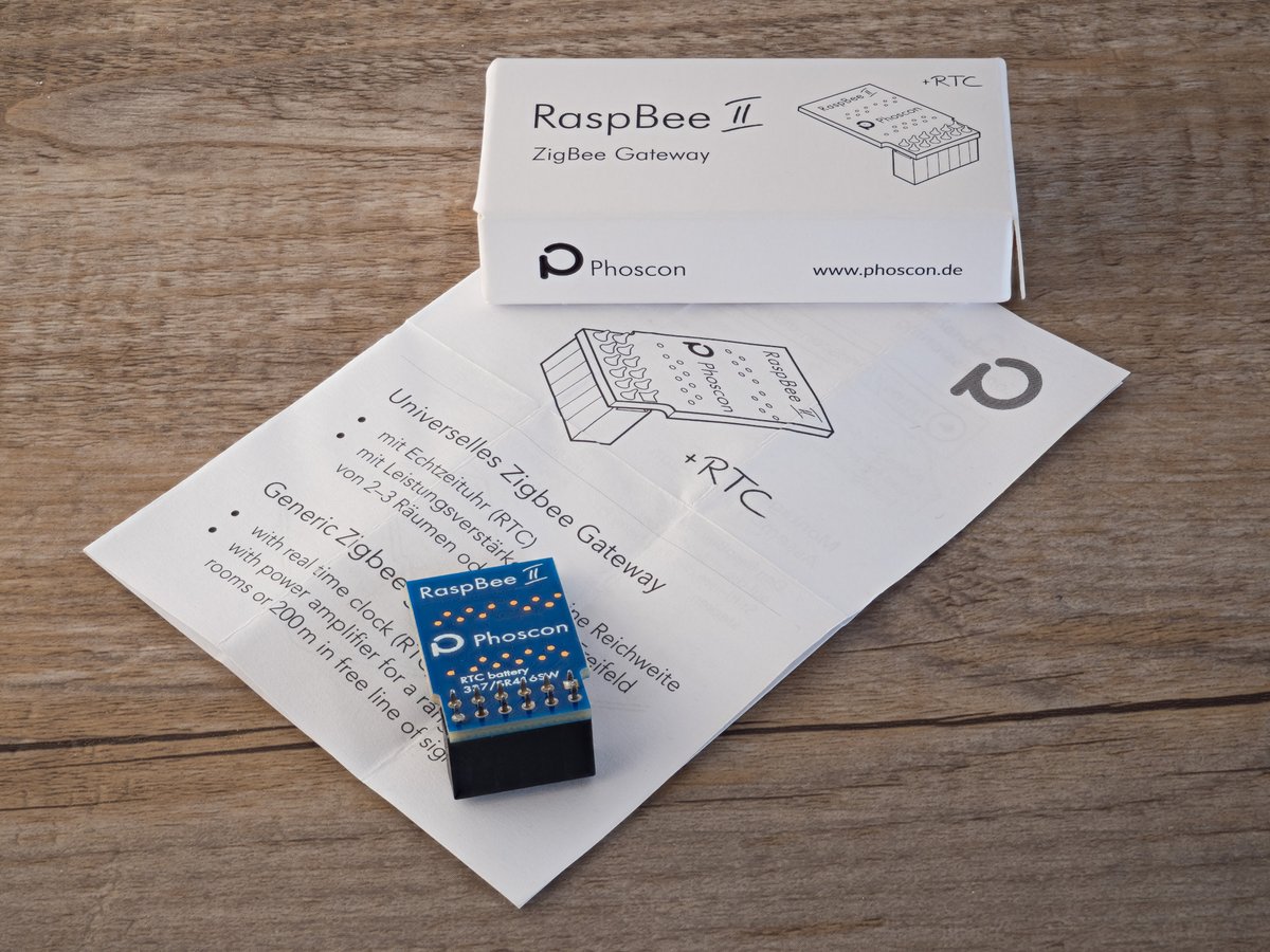 💡Hier ist er: unser neuer RaspBee II. Ab sofort bestellbar auf Amazon Deutschland. Produktdetails hier:
phoscon.de/de/raspbee2
