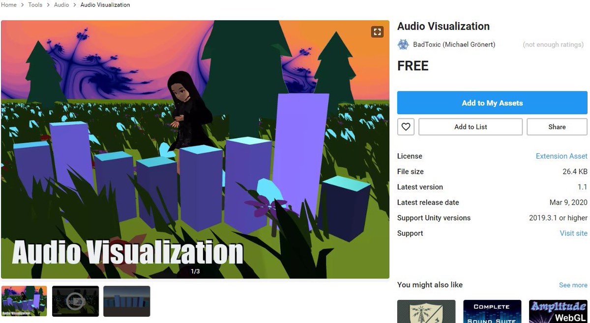 BadToxic's tweet image. My #AudioVisualization #UnityAsset for free in the #UnityAssetStore. Bars #scaleUp &amp;amp; #brighten to 8 #frequencyBands with a #buffer for #smooth #animation to the #music.

assetstore.unity3d.com/#!/content/163…

#unity #assetStore #audio #visualization #Unity3D #madeWithUnity #GameDev #IndieDev