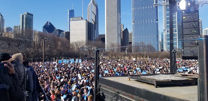 ProgressivePlt's tweet image. Joe Biden Vs Bernie Sanders rally. 

Joe Biden simply does not have the coalition, the grassroots organization, or the excitement required to beat Donald Trump in November.

A vote for Biden is a vote for Trump.

#VoteBernie #BernieSanders