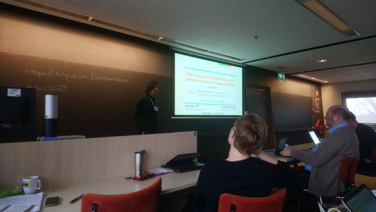 <a href="/matuskalas/">Matúš Kalaš</a> explaining <a href="/edamontology/">EDAM ontology</a> usage areas to #awcls20 participants!
