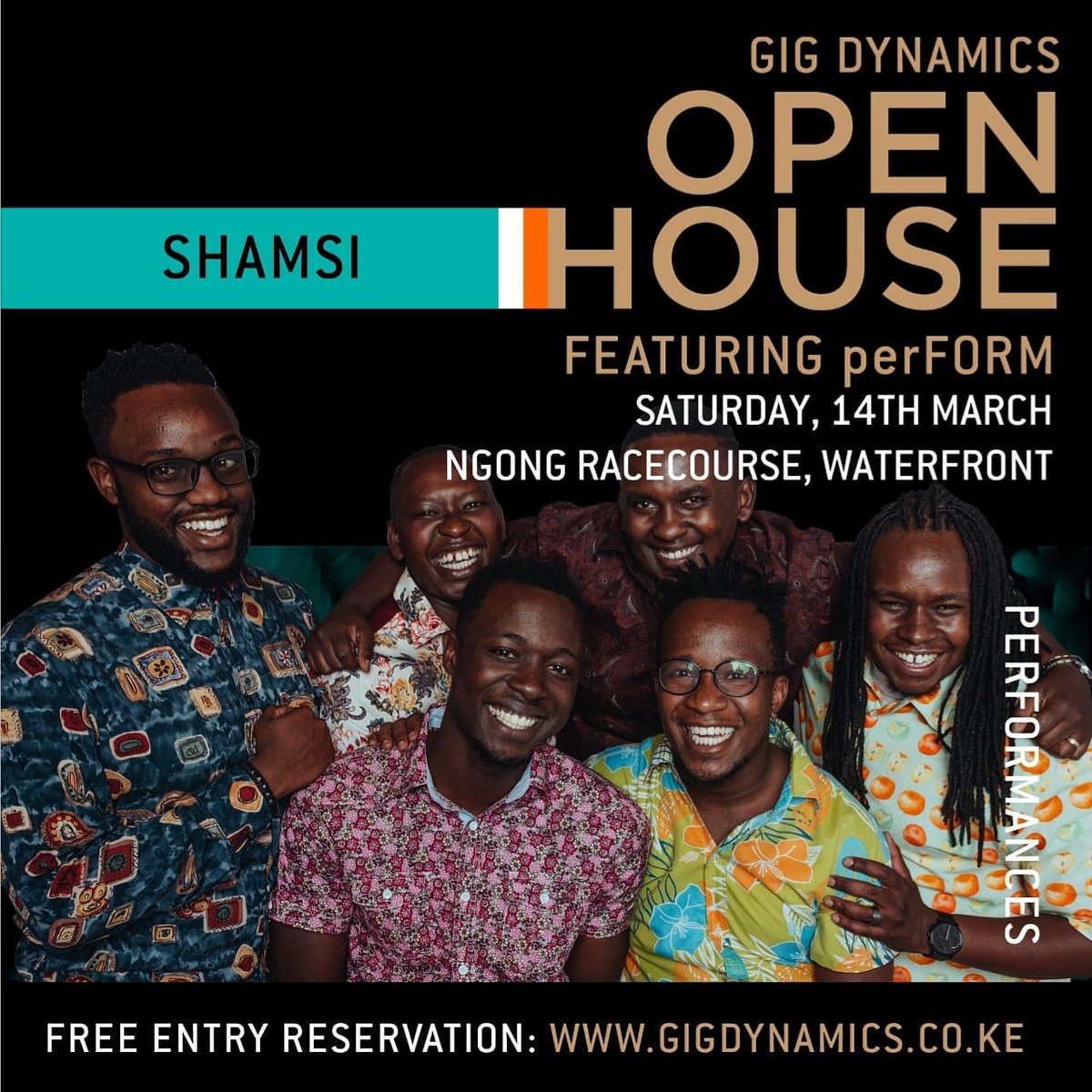 #GigDynamicsOpenHouse is thrilled to host <a href="/ShamsiMusicKE/">Shamsi Music</a> as a live performance act on the 14th of March at the Ngong Racecourse. 
The event is FREE for all to attend!
 Register for attendance here gigdynamics.co.ke 
#performMusicIncubator
#JengaCCI