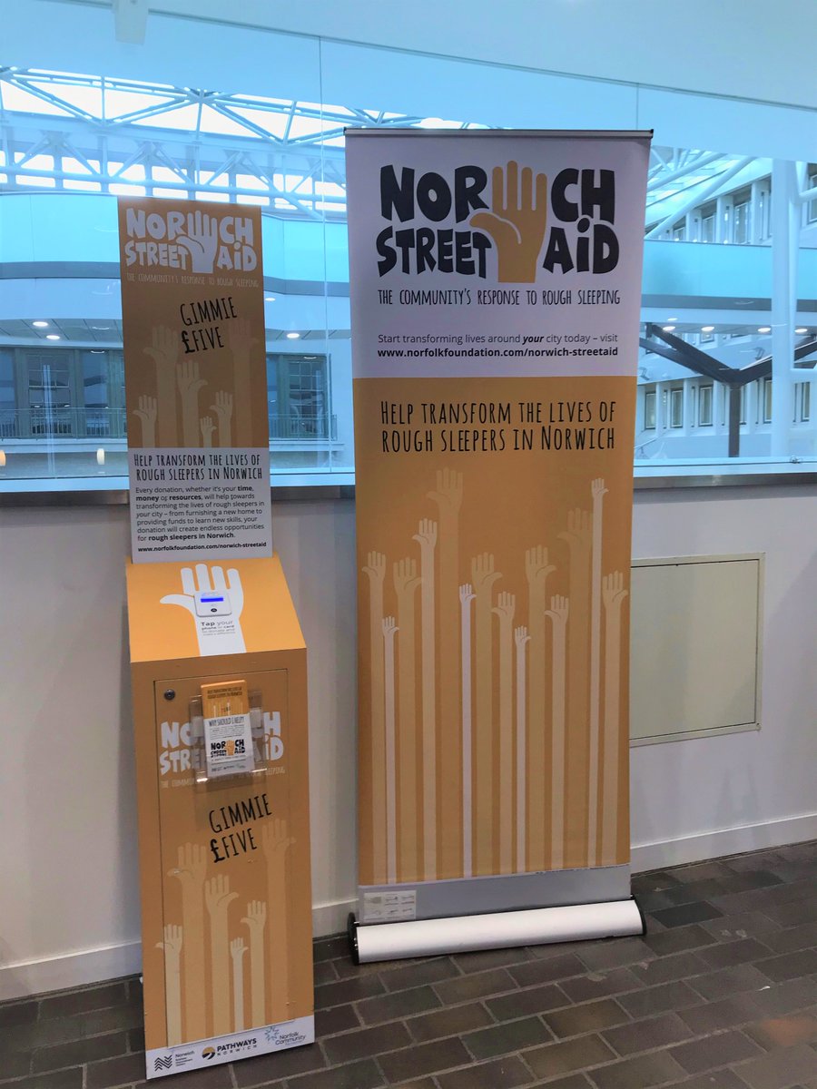 Big thanks to <a href="/AvivaUK/">Aviva UK</a> #Norwich who will be hosting the #NorwichStreetAid terminal for the next month!
If you are a business and would like to support the initiative by hosting the terminal at your property or at any of your events, please contact us.
norfolkfoundation.com/norwich-street…