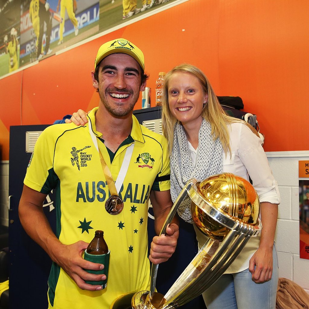 WomensCricZone's tweet photo. 2015: Mitch Starc - Player of the Final at the MCG

2020: Alyssa Healy - Player of the S Final at the MCG

Power couple! 🇦🇺

#T20WorldCup https://t.co/97N0EXwB68