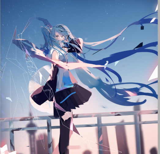 hatsune miku 1girl solo long hair skirt twintails very long hair thighhighs  illustration images